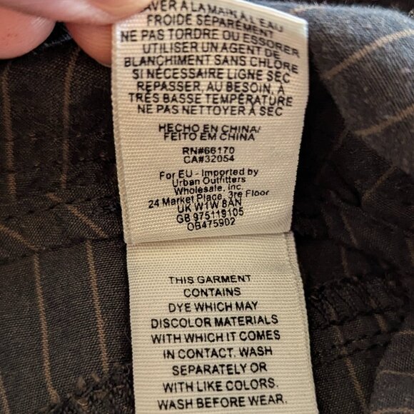 Free People Size 2 Pinstriped Suspender/Overall Pants Black(ish) - Picture 13 of 16